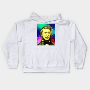 Ralph Waldo Emerson Colourful Portrait | Ralph Waldo Emerson Artwork 6 Kids Hoodie